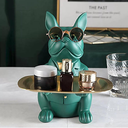 Decoratieve Bulldog Beeldbank met Opbergfunctie