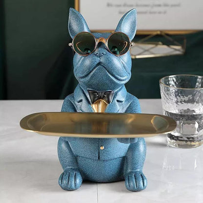 Decoratieve Bulldog Beeldbank met Opbergfunctie