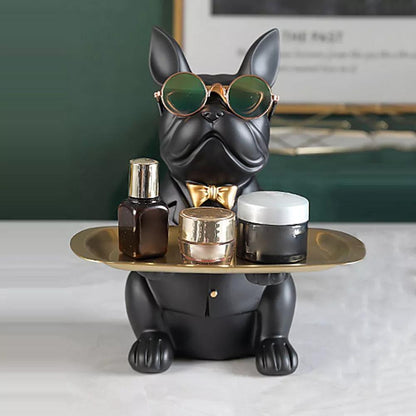 Decoratieve Bulldog Beeldbank met Opbergfunctie