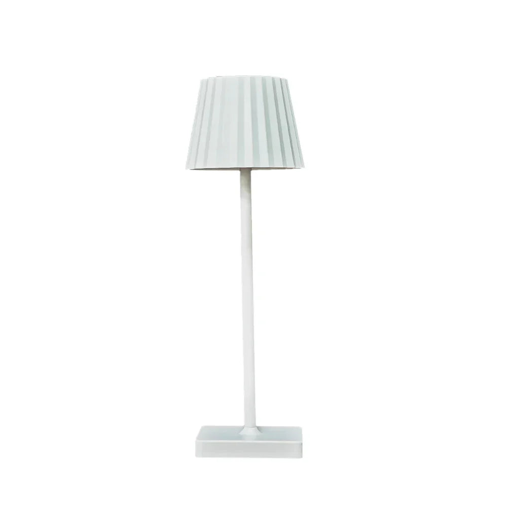 Geribbelde LED tafellamp – draadloos ontwerp voor binnen en buiten