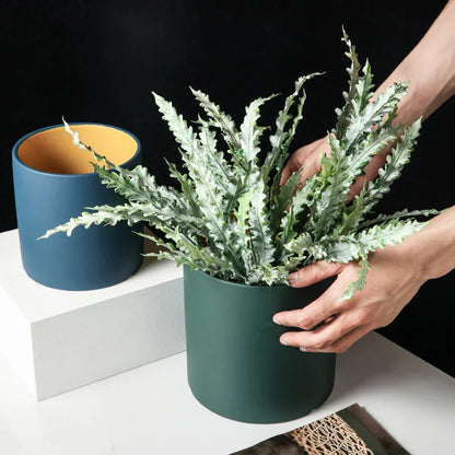 Keramische Bloempot met Glazuur en Drainagegat