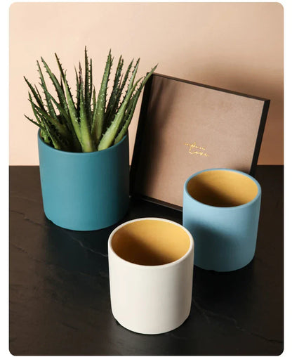 Keramische Bloempot met Glazuur en Drainagegat