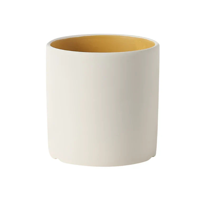 Keramische Bloempot met Glazuur en Drainagegat