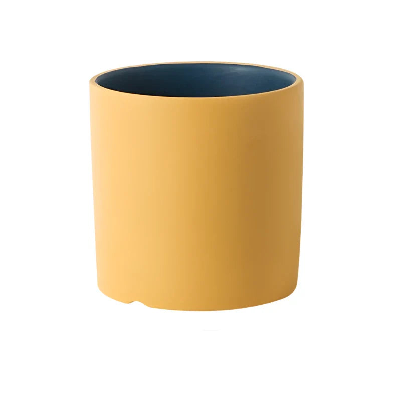 Keramische Bloempot met Glazuur en Drainagegat